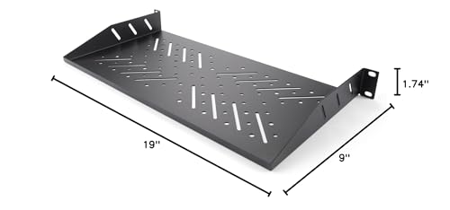 On-Stage RVS1000 1U Vented Rack Shelf, 9 inches