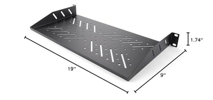 On-Stage RVS1000 1U Vented Rack Shelf, 9 inches