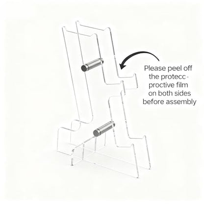 Headphone Stand and Controller Stand-2-in-1 Headset Holder & Dual Gamepad Organizer for Desk, Universal Gaming Desk Accessories for PS5, Xbox Series X/S, Switch - Clear Acrylic