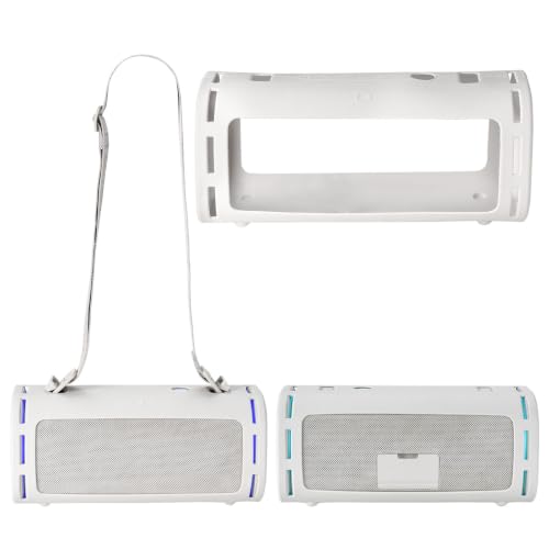 Silicone Case for Sony ULT Field 5 Speaker, Shockproof Cover | Precision fit for Sony ULT Field 5 speaker, shockproof silicone sleeve, non-slip grip, easy-clean, lightweight. - color: White