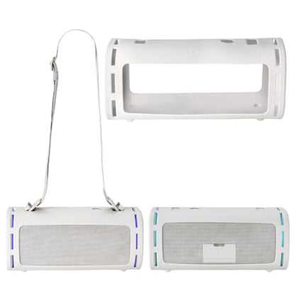 Silicone Case for Sony ULT Field 5 Speaker, Shockproof Cover | Precision fit for Sony ULT Field 5 speaker, shockproof silicone sleeve, non-slip grip, easy-clean, lightweight. - color: White