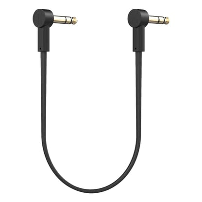 1/4" Stereo TRS Flat Patch Cables - 36" Ultra-Thin, Right Angle | Low Profile, Gold Plated, Braided Shielding, Maximize Pedalboard Space, Eliminate Noise, Connect Guitar Effects Pedals - size: 36 Inches (3 Ft)