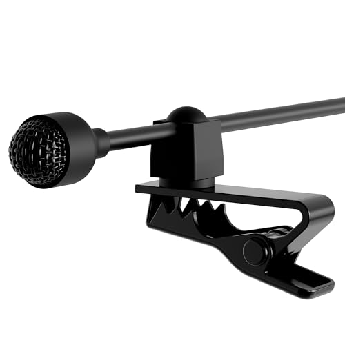 J K MIC-J 044 Lavalier Microphone Compatible with Sennheiser Bodypacks | Omni Condenser Lapel Microhpone with 1/8" Locking Screw Plug Compatible with Sennheiser Wireless Bodypack Transmitters