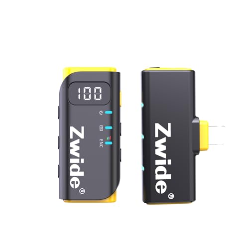 Zwide Portable Wireless Lavalier Microphone M3-L(1to1), 3 Levels Noise Cancellation, Plug and Play, Compact Mini Mics with Magnetic Clip, Compatible with Lightning of Apple Devices/iPhone/iPod Touch