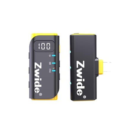 Zwide Portable Wireless Lavalier Microphone M3-L(1to1), 3 Levels Noise Cancellation, Plug and Play, Compact Mini Mics with Magnetic Clip, Compatible with Lightning of Apple Devices/iPhone/iPod Touch