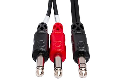 HOSA STP-201 1/4" TRS to Dual 1/4" TS Insert Cable, 1 Meter (Pack of 2) - size: 3.3 Feet (Pack of 2)