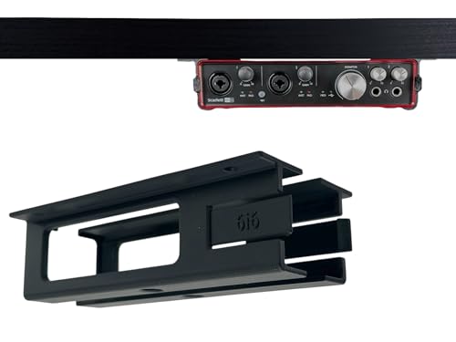 Desk Mount Kit for Focusrite Scarlett 6i6 (1st & 2nd Gen) - Under Desk Mount Brackets with Reversible Clips - Secure Mounting Accessories