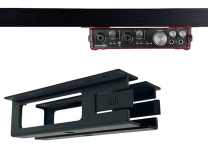 Desk Mount Kit for Focusrite Scarlett 6i6 (1st & 2nd Gen) - Under Desk Mount Brackets with Reversible Clips - Secure Mounting Accessories