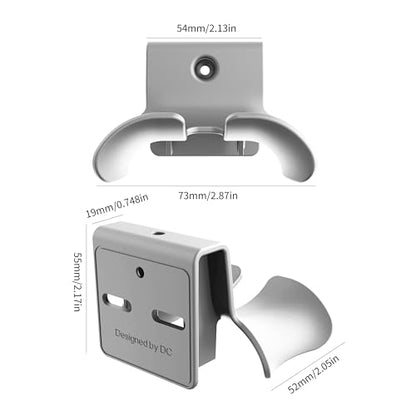 Headphone Wall Mount, Under Desk Headphone Hanger, Controller Holder, Gamepad Controller Holder, Adhesive/Screws, Universal Hanger Hook (Grey) - color: grey