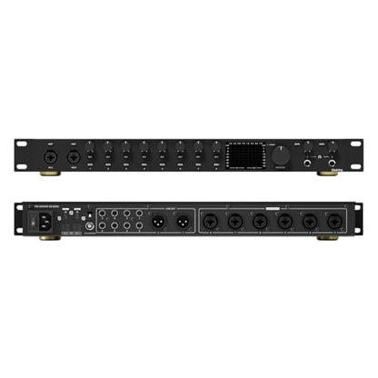TOPPING E8x8 Pre Professional Audio Interface with 8 Ultra-Linear Mic Preamps, Dual Headphone Outputs & Zero-Latency Monitoring - High Dynamic Range & Precision Sound Control (E8X8 Pre-Black)