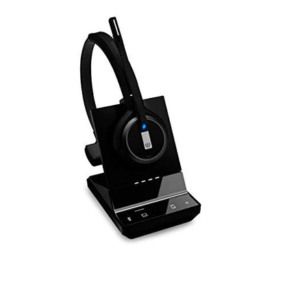 Sennheiser SDW 5034 (507008) - Single-Sided (Monaural) Wireless DECT Headset for Softphone/PC & Mobile Phone Connection Dual Microphone Ultra Noise Cancelling, Black