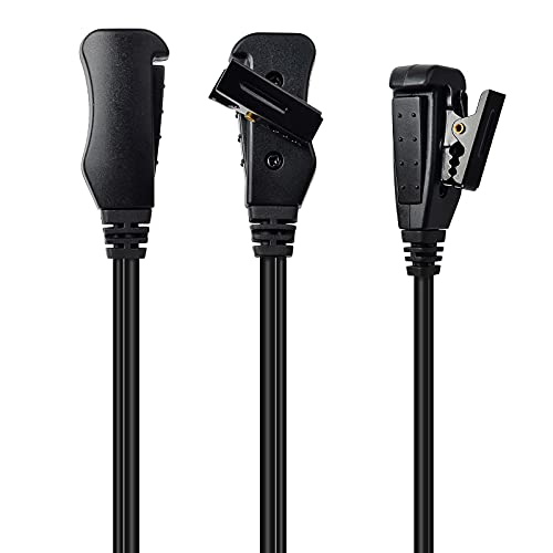 HYS Surveillance Kit Acoustic Tube Earpiece, 2-Way Radio Headset Built-in line mic PTT(Push to Talk) with Medium Silicon Earmold for Yaesu Vertex VX-6R VX-7E VX-127 VX-170 Walkie TalkieRadio