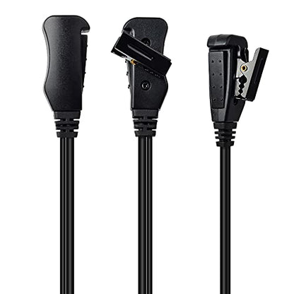 HYS Surveillance Kit Acoustic Tube Earpiece, 2-Way Radio Headset Built-in line mic PTT(Push to Talk) with Medium Silicon Earmold for Yaesu Vertex VX-6R VX-7E VX-127 VX-170 Walkie TalkieRadio