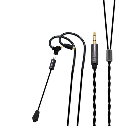 Earphone Cable MMCX Replacement Earphone Wire 3.5mm Audio Jack Detachable Earbuds Exchange Nylon Braided Cord with Mic and Comfortable
