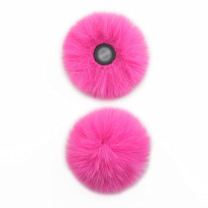LEFXMOPHY for Hollyland Lark M2 Windscreen Hot Pink Furry Wind Muff Deadcat Foam 2-Pack - color: PINK
