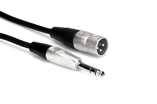 Hosa HSX-010 Pro Balanced Interconnect - REAN 1/4-inch TRS Male to XLR3 Male - 10 Foot | REAN 1/4-inch TRS Male to XLR3 Male, 10 Foot