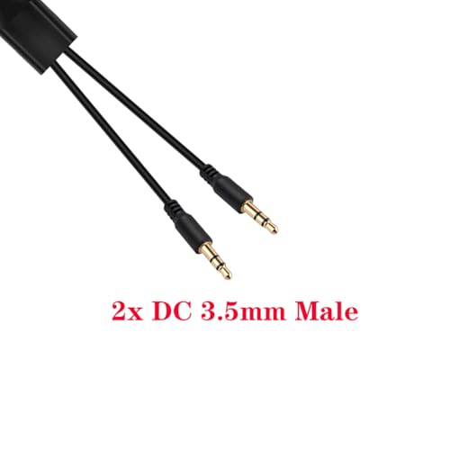 DC3.5mm Headset Splitter Audio Extension Cable,3.5mm to Dual Headphone Cord | 1 to 2 Way 1/8" TRS male to 2 male Stereo Jack Adapter for Smartphone,Computer,Mp3,Earphone,Speakers (1meter) (2 Way) - style: 2 Way