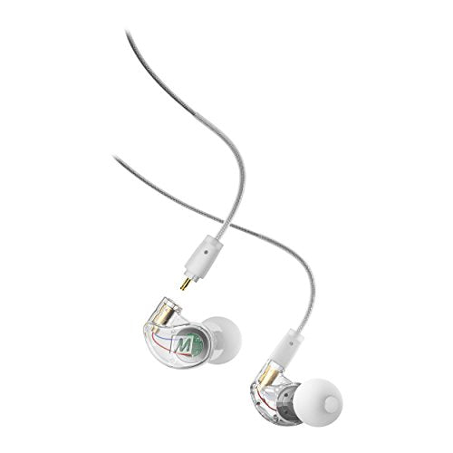 MEE audio M6 PRO 2nd Generation Universal-Fit Noise-Isolating Musicians’ in-Ear Monitors with Detachable Cables (Clear) - color: Clear, style: In-Ear Monitors