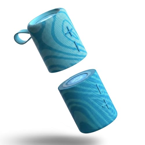 Stromberg Twin 2-in-1 Mini Portable Bluetooth Speaker, 10W (5W per Speaker), 11-Hour Playtime, Magnetic, Sky Blue and Blue - color: B - Blue