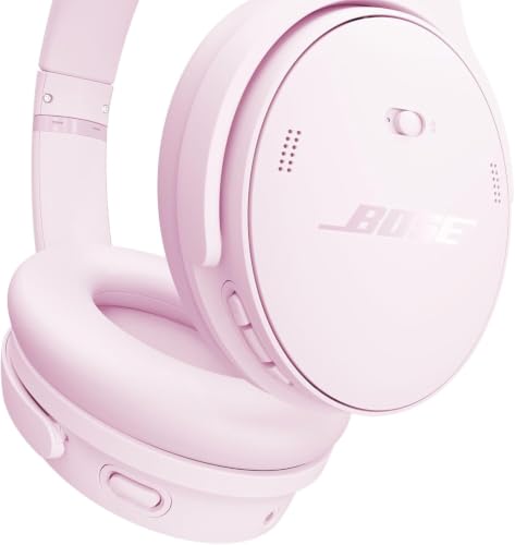 Bose QuietComfort Headphones Bundle with Fast Charger - Wireless Bluetooth Over-Ear Noise Cancelling Headphones with Mic, USB-C Charging, Deep Bass, Up to 24 Hours Playtime (Petal Pink) - color: Petal Pink