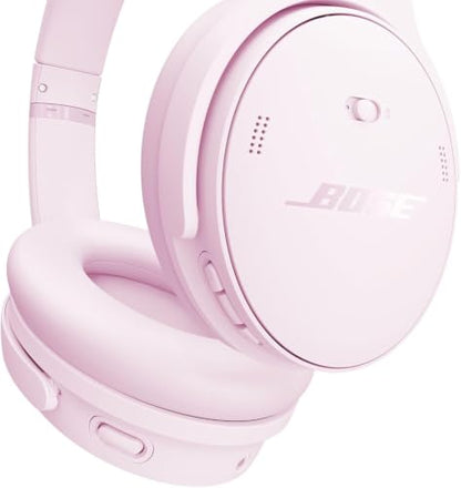Bose QuietComfort Headphones Bundle with Fast Charger - Wireless Bluetooth Over-Ear Noise Cancelling Headphones with Mic, USB-C Charging, Deep Bass, Up to 24 Hours Playtime (Petal Pink) - color: Petal Pink