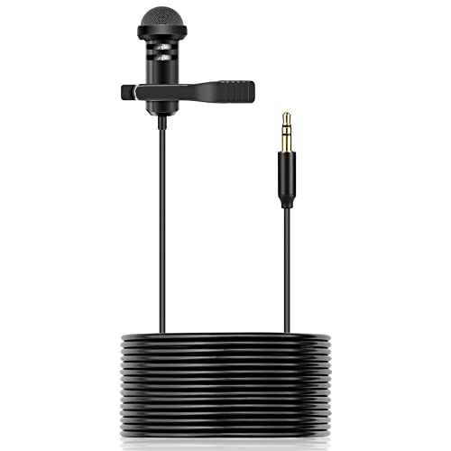 Lavalier Mic for GoPro HERO13 12 11 Black & Mission 1 Pro Action Cams, 10ft - size: 10 Feet