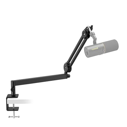TONOR Microphone Boom Arm, Low Profile Mic Arm - color: Black, style: Invisible Spring