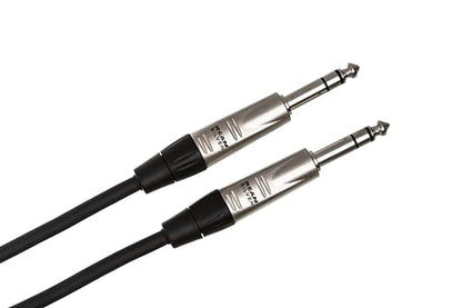 Hosa HSS-015 Pro Balanced Interconnect, REAN 1/4 Inch TRS to Same, 15 Feet