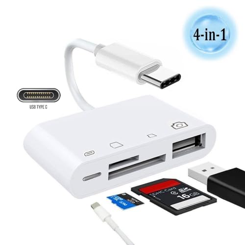 CY USB 2.0 Type C USB-C to TF Micro SD SDXC USB Female Card Reader PD 27W Adapter for Laptop Tablet Phone - style: SD+TF+USB+PD