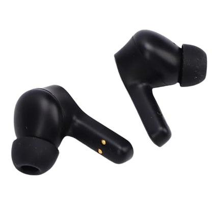 Pomya Bluetooth 5.3 Gaming Earphones 2.4GHz | Low Latency Wireless Earbuds for 2 PC Tablet Phone with ENC Mic Black (Black) - color: Black