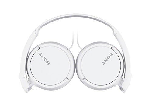 Sony ZX Series Wired On-Ear Headphones with Mic, White MDR-ZX110AP - color: White, style: With Mic