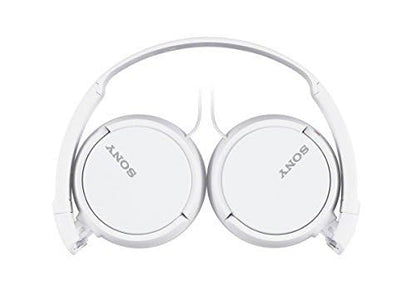 Sony ZX Series Wired On-Ear Headphones with Mic, White MDR-ZX110AP - color: White, style: With Mic