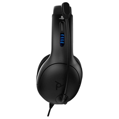 PDP LVL50 Wired Headset with Noise Cancelling Microphone: Black - PS5/PS4