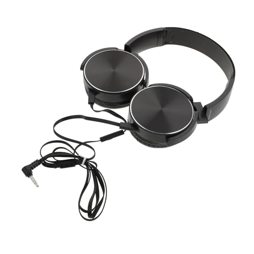 UKCOCO Wired Over Ear Headset with Microphone Lightweight Comfortable Stereo Headphones for Computer Gaming Music Video Chat Black