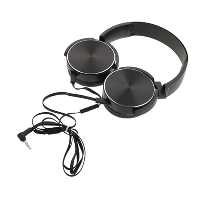 UKCOCO Wired Over Ear Headset with Microphone Lightweight Comfortable Stereo Headphones for Computer Gaming Music Video Chat Black