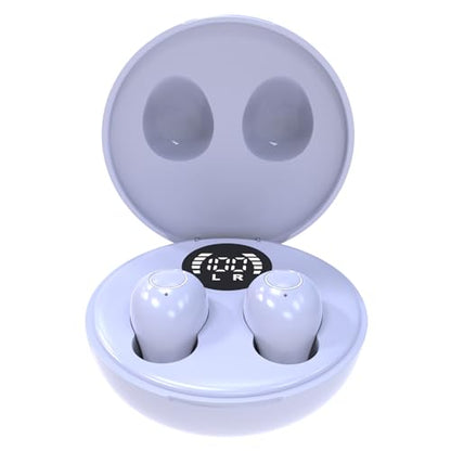 Mini Invisible Earbuds for Work and Sleep - Best Small Earbuds for Small Ear Canals - color: lavender