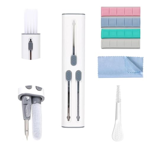 Airpod Cleaner Kit for Earbuds Pro 1 2 3 4, 4-in-1 Phone Cleaning Kit | Soft Brush, Flocking Sponge, Metal Tip for iPhone, iPod, Keyboard, Bluetooth Headphones - size: 4-in-1