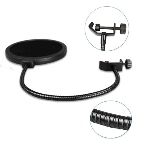 Liquid Audio Microphone Pop Filter, 2-Pack, Bundle with Polishing Cloth