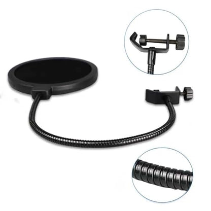 Liquid Audio Microphone Pop Filter, 2-Pack, Bundle with Polishing Cloth