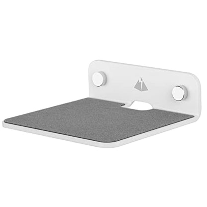 Wall Shelf Speaker Mount, Small Wall Shelf for Speaker, Webcam, Cell Phones, Acrylic Floating Shelf (White) - color: White