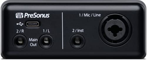 PreSonus AudioBox GO | USB-C Audio Interface for music production with Studio One Prime Software and Virtual Instruments with LyxPro Condenser Microphone