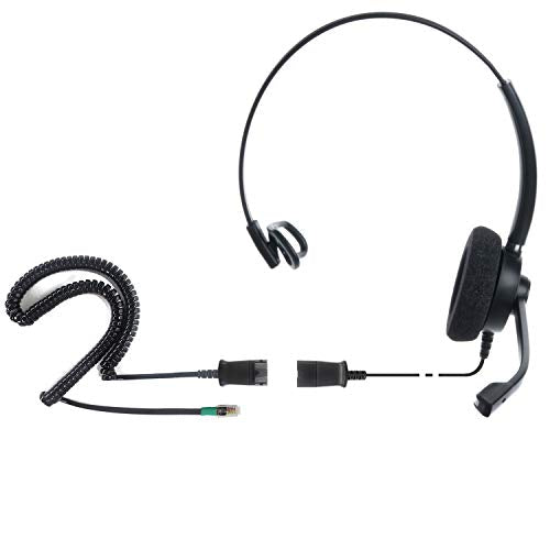 IPD IPH-160 Phone Headset with Noise Cancelling Microphone for Office and Call Center - Compatible with with All Yealink SIP,Snom, Greandsteam & LG landline Phones | Built for office and call centers. Also compatible with Grandstream & LG landline phones.