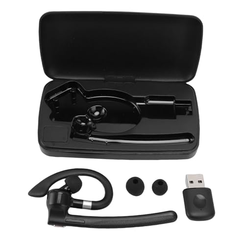 Wireless Single Earpiece, Bluetooth 5.4 Headset, ENC Noise Canceling Business Earpiece with Charging Case, 6H Talk Time & Auto Pairing, Ideal for Driving & Office