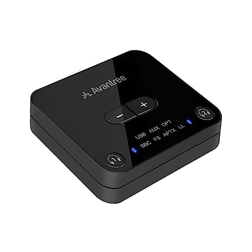 Avantree Audikast Plus - Bluetooth 5.3 TV Transmitter, Dual Link, 100ft | Optical, AUX and RCA TV inputs; boosted volume, aptX Low Latency, Class 1 range and audio for 2 headphones. - style: Audikast Plus