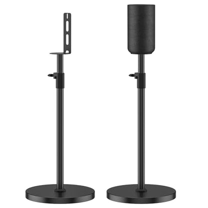 Adjustable Height Speaker Stands for Sony SA-RS5 Wireless Rear Speaker Stand - Heavy-Duty Floor Speaker Stands Pair for Sony SA-RS5 Speaker Stands with Cable Management