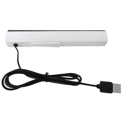 USB Computer/Laptop Speaker with Stereo Sound & Bass, Portable Mini Sound Bar for Windows PCs, Desktop Computer and Laptops