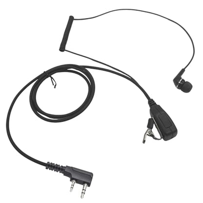 2-Way Radio Earpiece Ear Piece Headset in Ear Earbuds with Coil Tube for Baofeng uv5r uv 5r uv-5r for Retevis rt21 rt22 for Sancom for Kenwood 2 Pin Walkie Talkies(2Pack)