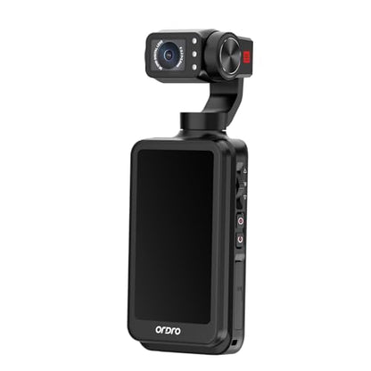 ORDRO M5 Pocket Camera 5K Handheld Video Camera Vlogging Camcorder 3.5-inch Rotating Touch Screen 3-Axis Stabilization IR Night Vision WDR Face Follow (M5 Combo)