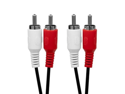 Monoprice 6ft 2 RCA Plug/2 RCA Plug M/M Cable - Black - size: 1 Count (Pack of 1)