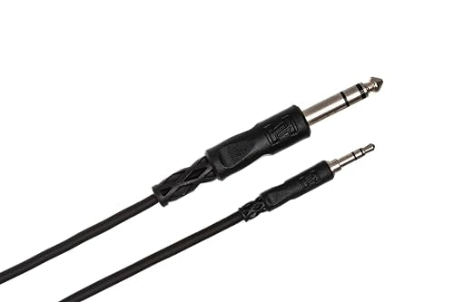 Hosa CMS-103 3.5 mm TRS to 1/4 Inch TRS Stereo Interconnect Cable, 3 Feet - size: 1 Count (Pack of 1)